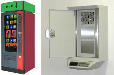 Automat na výdej klíčů oprávněné osobě Automaty na ochranné pomůcky a na výdej klíčů oprávněné osobě