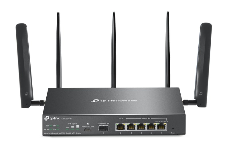 Multifunkn router s vestavnm LTE modemem a WiFi 6 pstupovm bodem