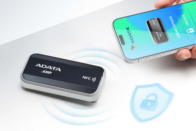 Externí disk s odemykáním pomocí NFC pro bezpečné sdílení dat