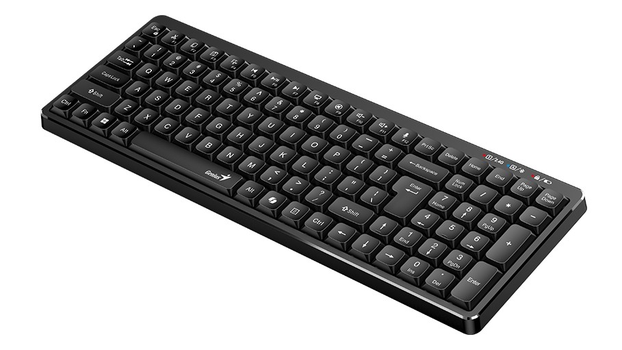 Kompaktní bezdrátová klávesnice s retro klávesami ve stylu psacího stroje