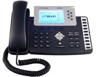 IP telefon s velkm displejem a routerem