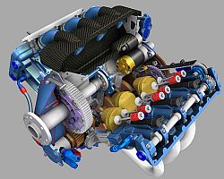 Realistická vizualizace automobilového motoru