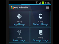 Aplikace AVG Uninstaller pro Android