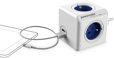 Rozdvojka PowerCube Original USB obsahuje adaptr pro dobjen mobilnch zazen