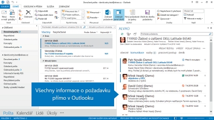 Service Desk integrovaný do Microsoft Outlook pomocí ALVAO Outlook Add-in Service Desk integrovaný do Microsoft Outlook pomocí ALVAO Outlook Add-in