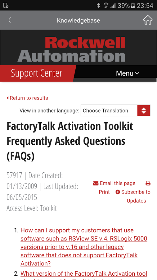 FactoryTalk app