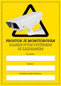 Informační tabulky upozorňující na kamerový systém by měly od 25. května 2018 uvádět přesnější informace. Informační tabulky upozorňující na kamerový systém by měly od 25. května 2018 uvádět přesnější informace.