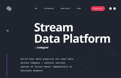 Lundegaard rozvj vlastn projekt SDP  Stream Data Platform