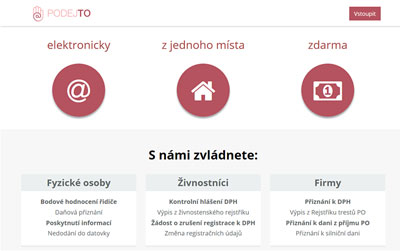 chytrý online formulář na portálu PODEJTO.cz, 