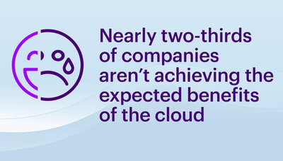 Nearly two-thirds of companies aren't achieving the expected benefits of the cloud