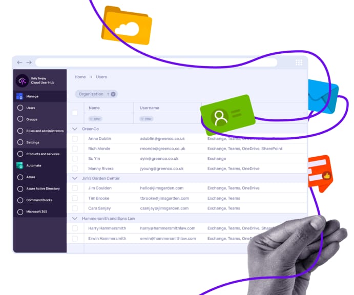 Cloud User Hub pro jednodu sprvu prosted Microsoft 365