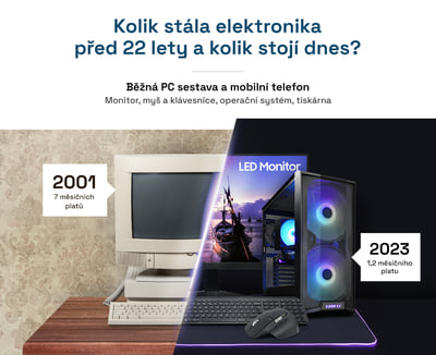 Kolik stla elektronika ped 22 lety a kolik stoj dnes?