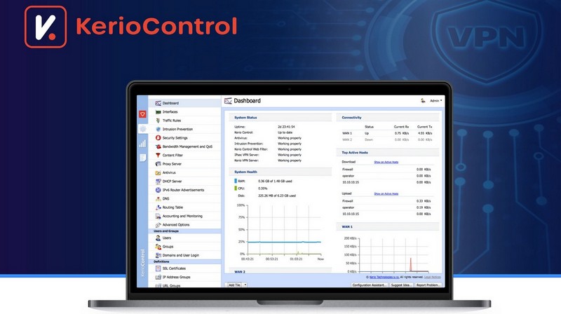 Nov verze GFI KerioControl m trojit integrovan VPN