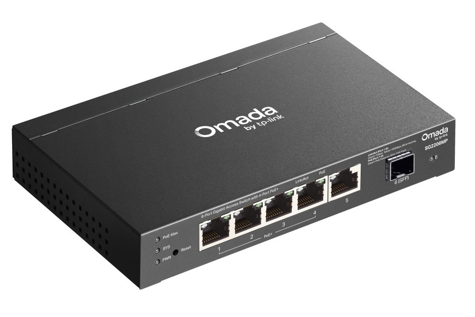 Kompaktn 6portov PoE switch s centralizovanou sprvou pro modern podnikov st